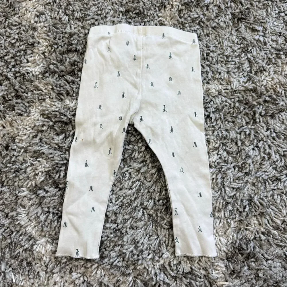 H&M Organic Cotton Tree Print Outfit Pants Top PJs Baby Boy 9-12 Months Pajamas